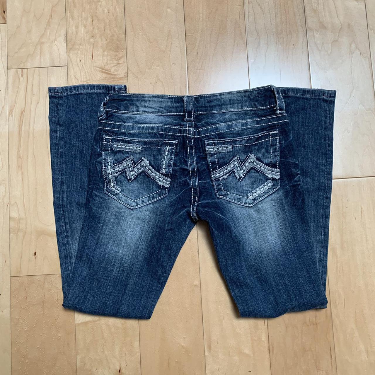 y2k miss me low rise straight jeans - size 26 (but... - Depop