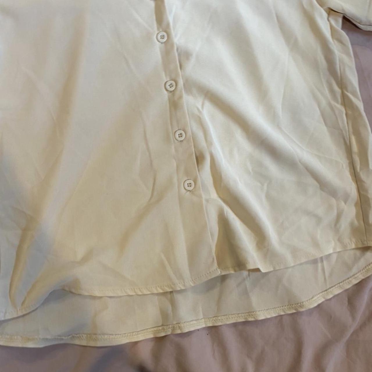 Cream button up shirt #darkacademia #buttonup... - Depop