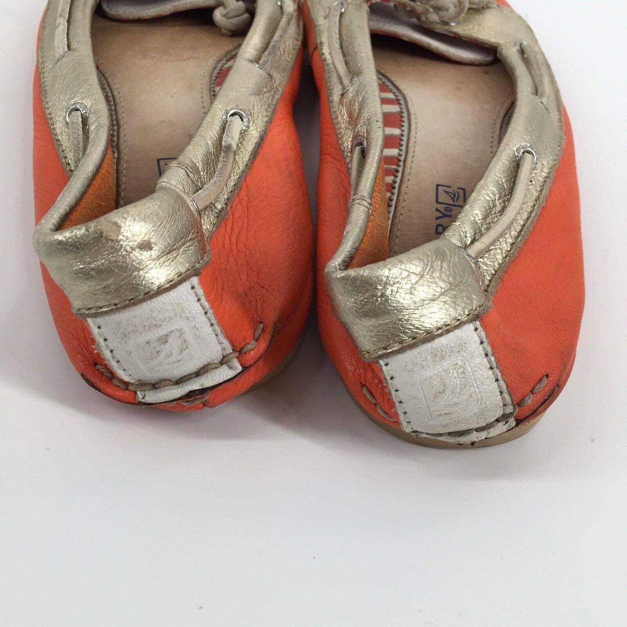 Sperry Women's Orange and White Loafers (3)
