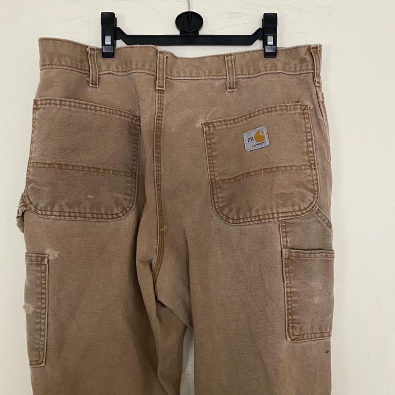 Carhartt Men's Tan and Khaki Jeans | Depop