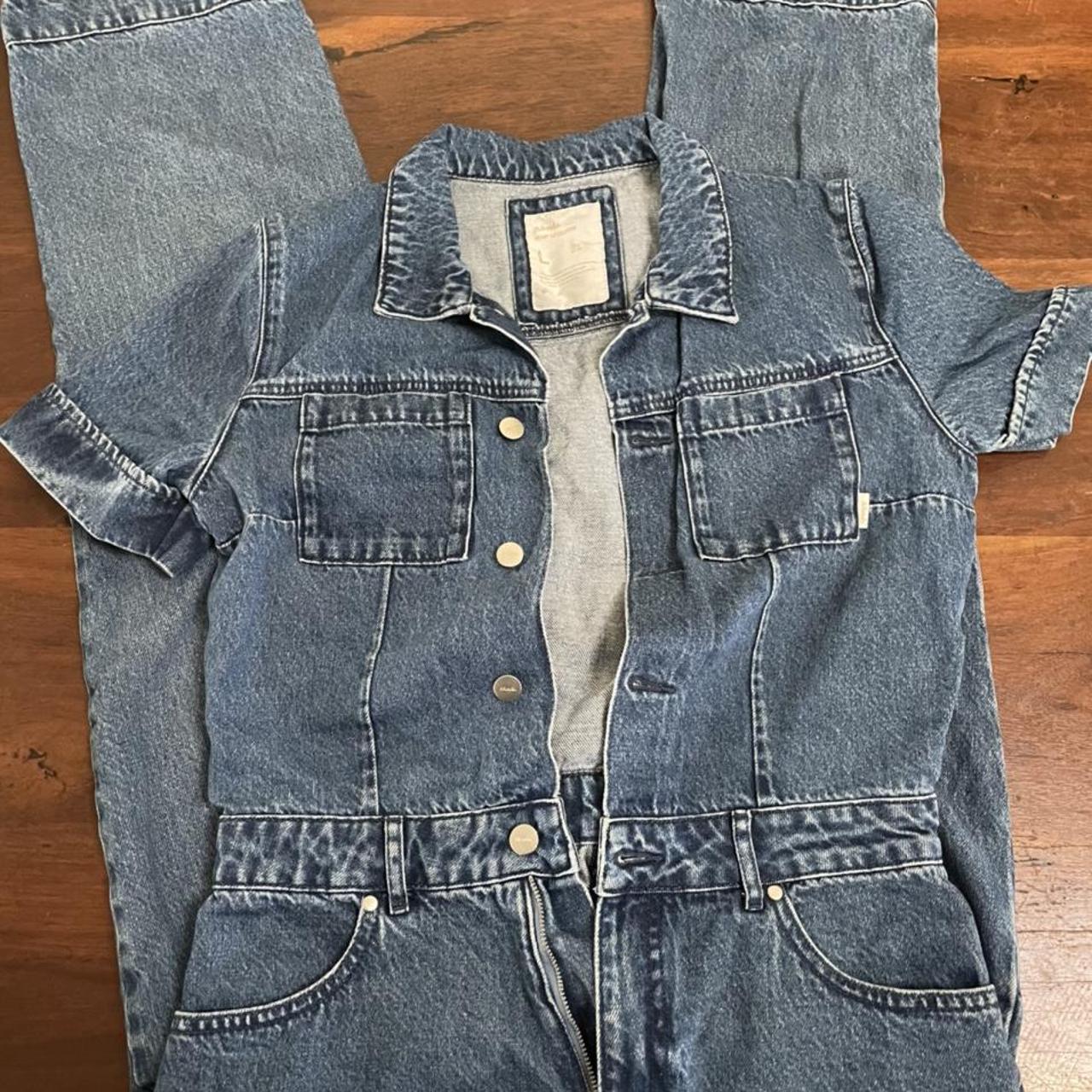 Afends hemp denim jumpsuit. Worn once, no visible... Depop