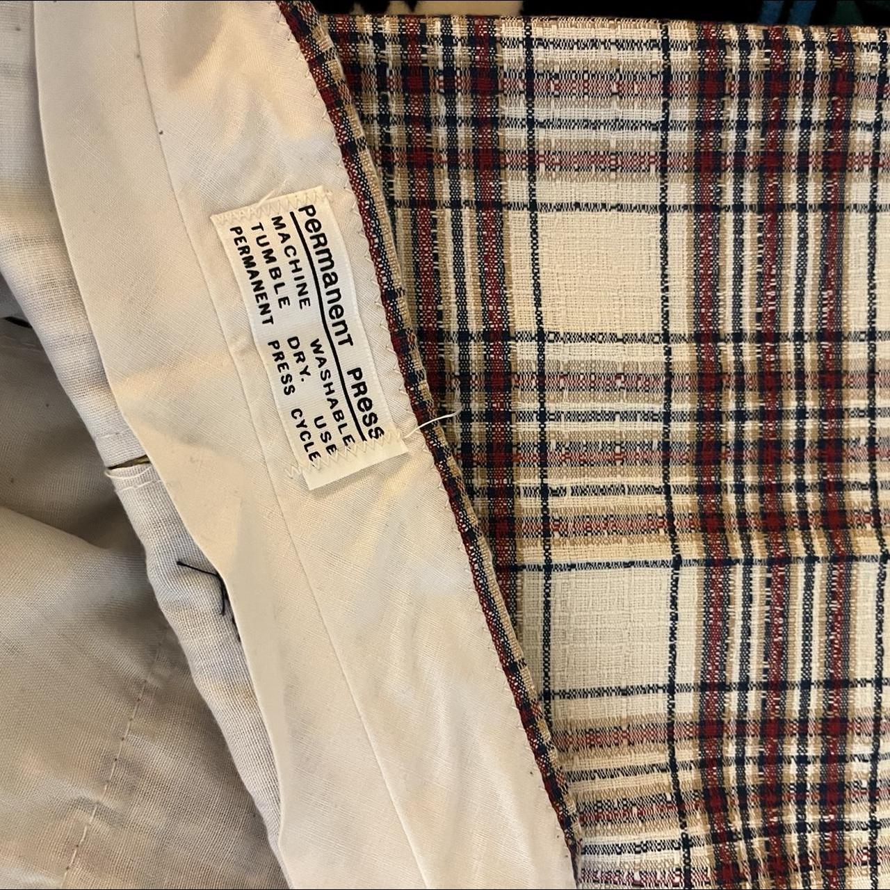 untagged checked knit pants, size is measured a 33x32 - Depop