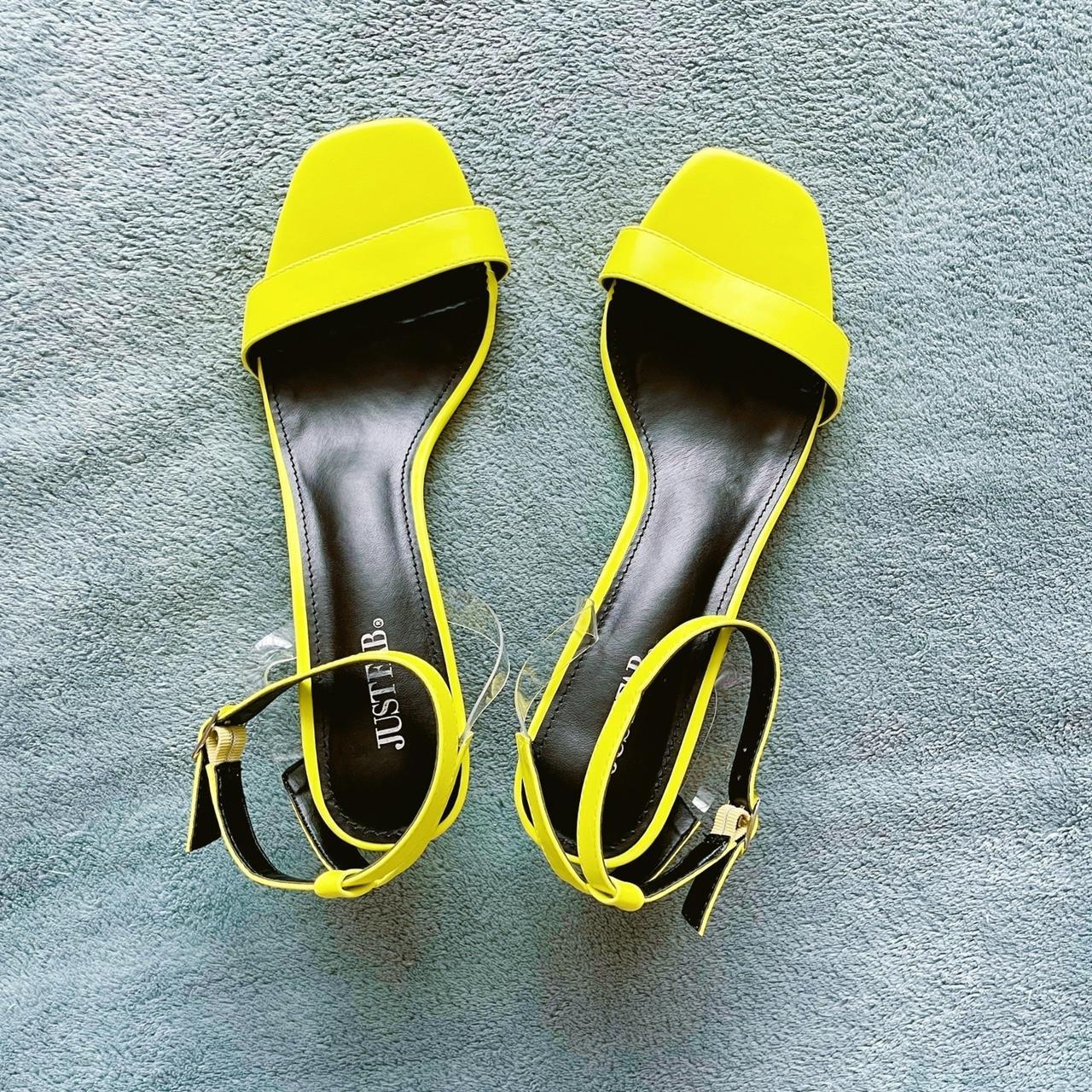 JustFab Women's Yellow Sandals | Depop