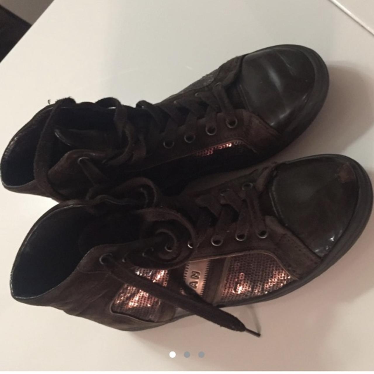 Hogan Rebel marroni con paillettes n.36 usate Depop