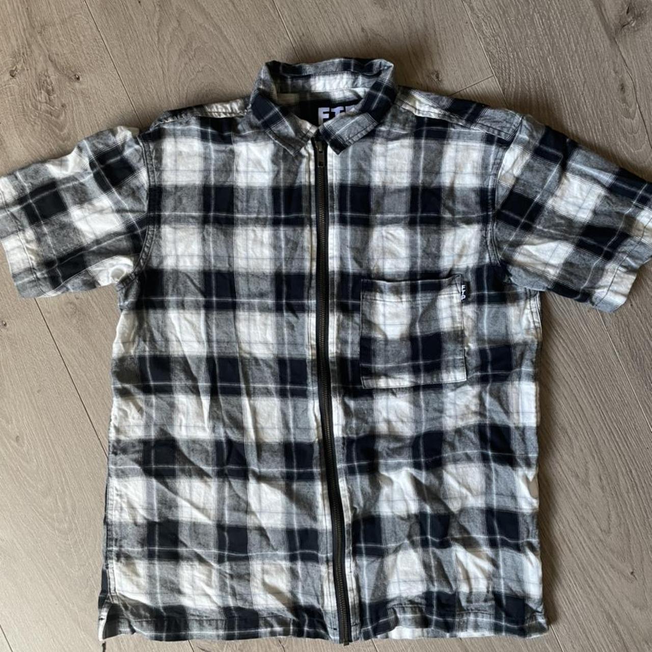 FTP Plaid zip up shirt Msize - シャツ