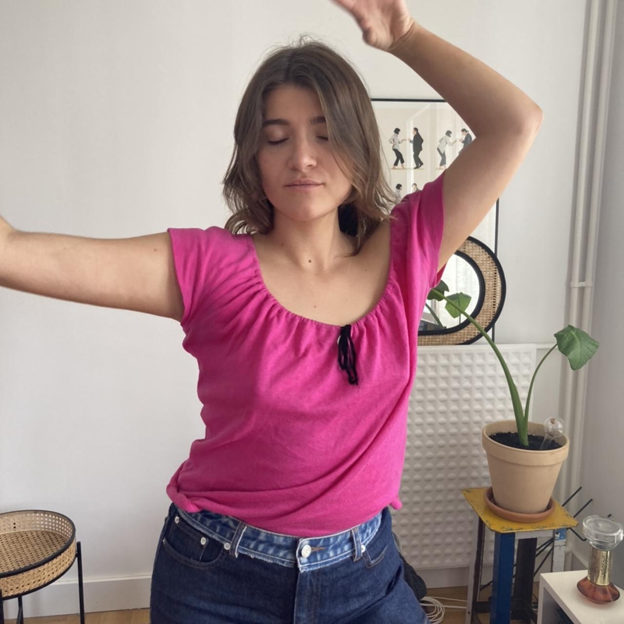 miu miu pink shirt