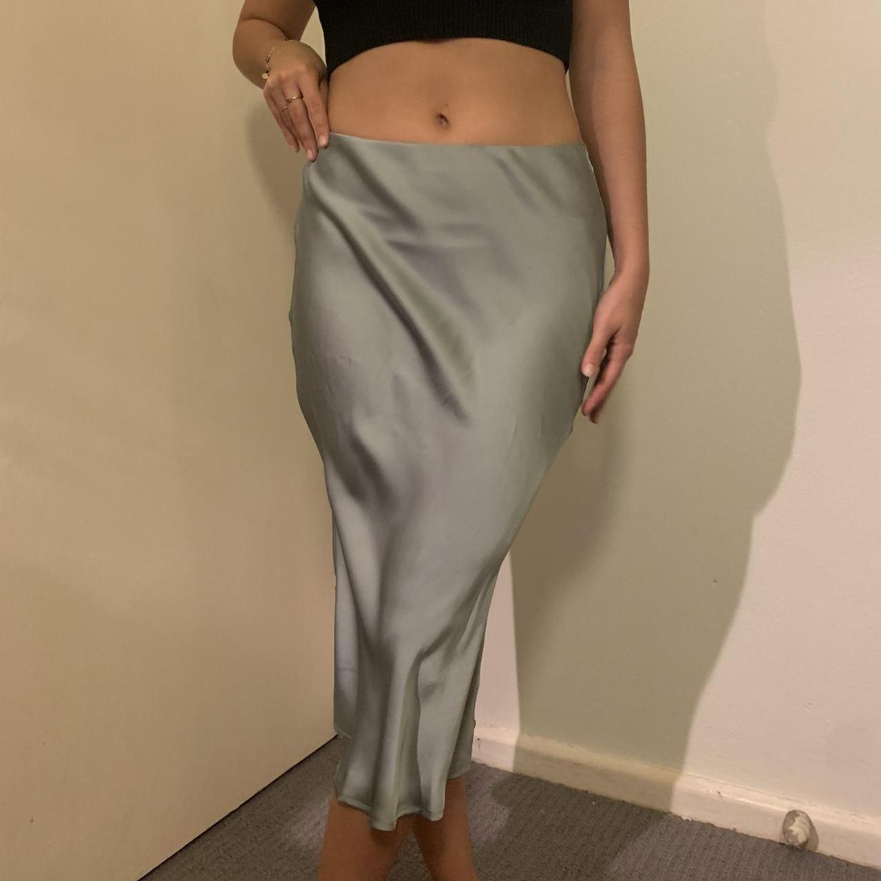 GLASSONS satin slip skirt 🍄worn once 🍄can be... Depop