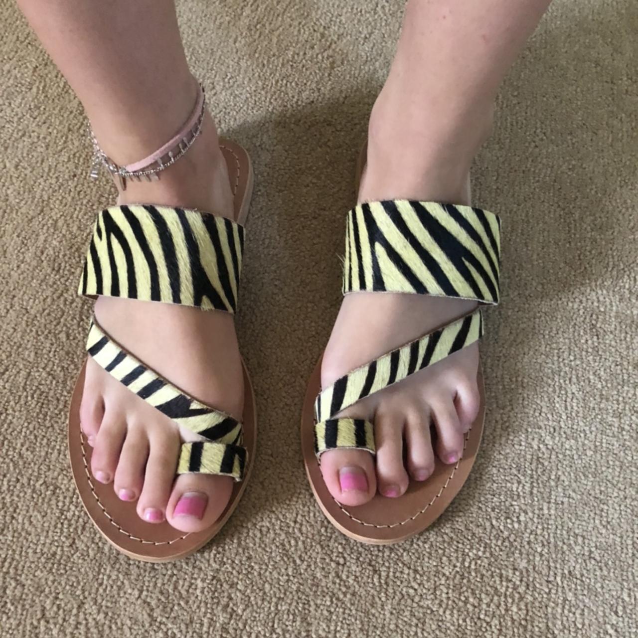 womens zebra print sandals