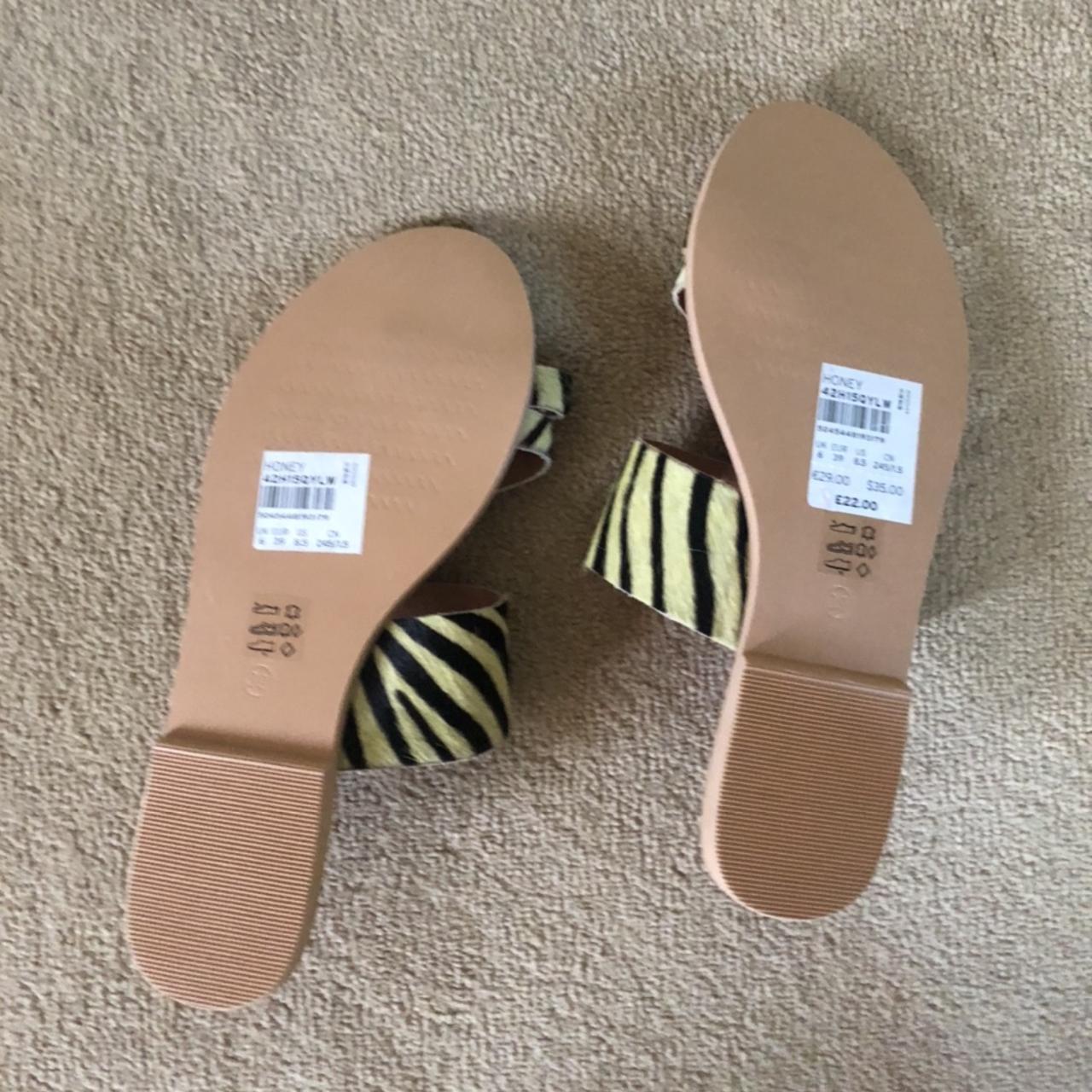 brand new topshop zebra print sandals - never been... - Depop