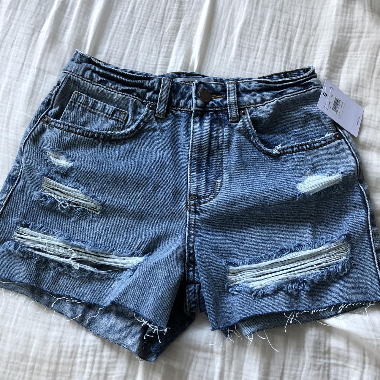oneill distressed jean shorts -runs small - BEST FIT... - Depop