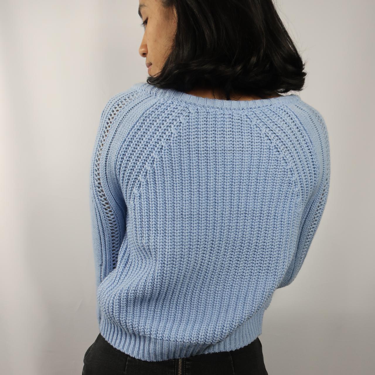 Cute Baby Blue Knit Sweater *cute little baby blue... Depop