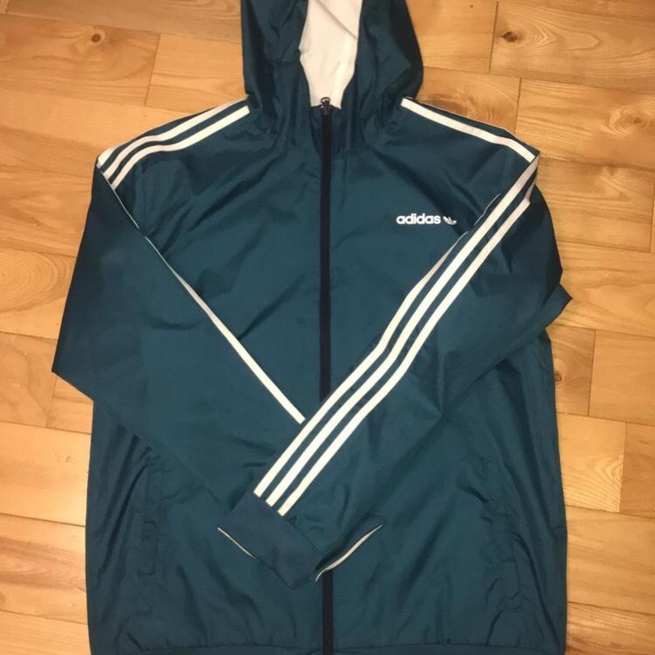 adidas reversible windbreaker jacket size large... - Depop