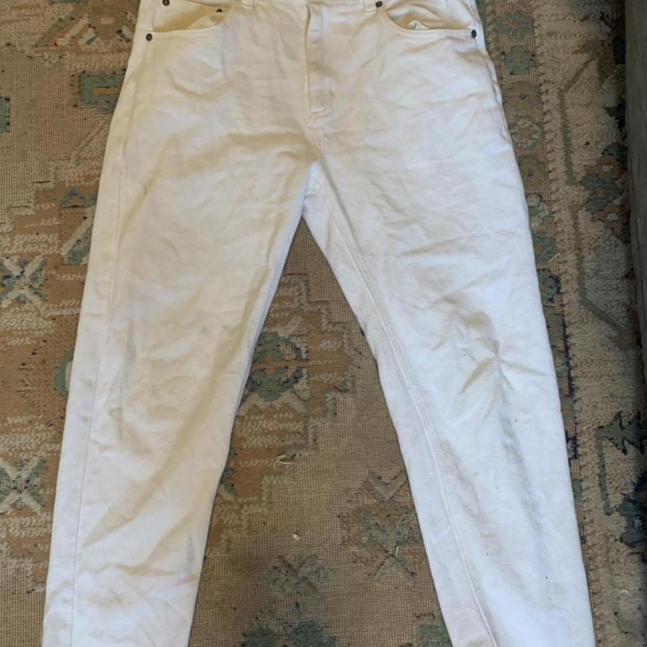 Common need white cropped jean size 30 - Depop