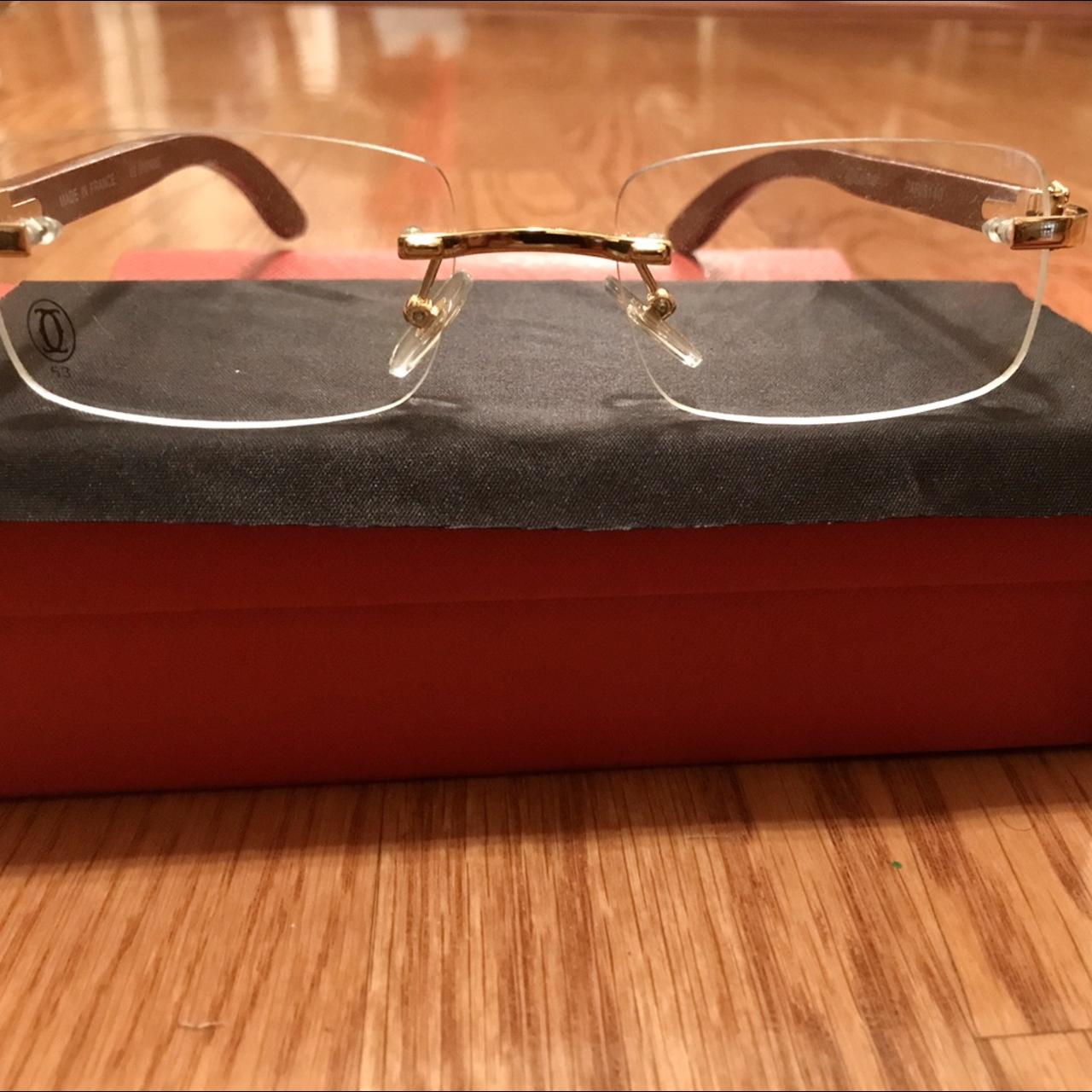 Cartier Glasses With Carrier Box And Bag. Small Depop