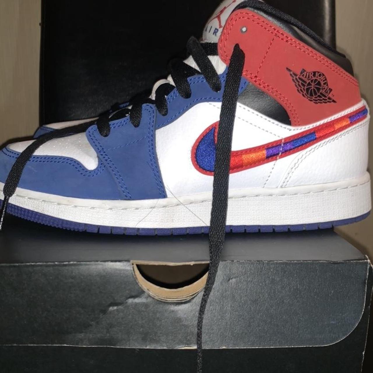 Air jordan 1 mid multicolor swoosh #Jordan... - Depop