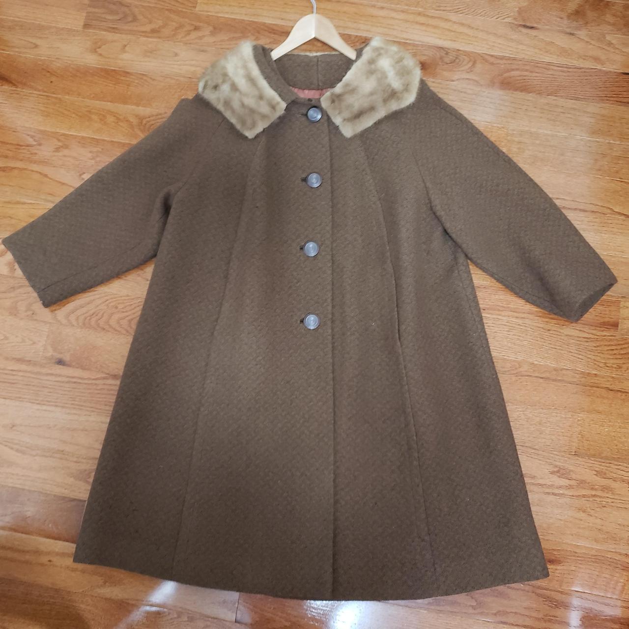 Vintage Wool Tweed Swing Coat Excellent Condition Depop 