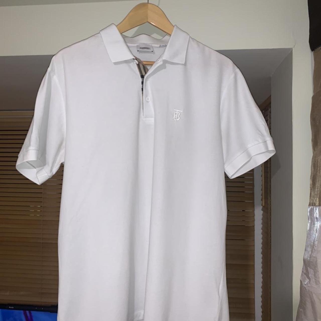 Burberry Men's White Polo-shirts | Depop