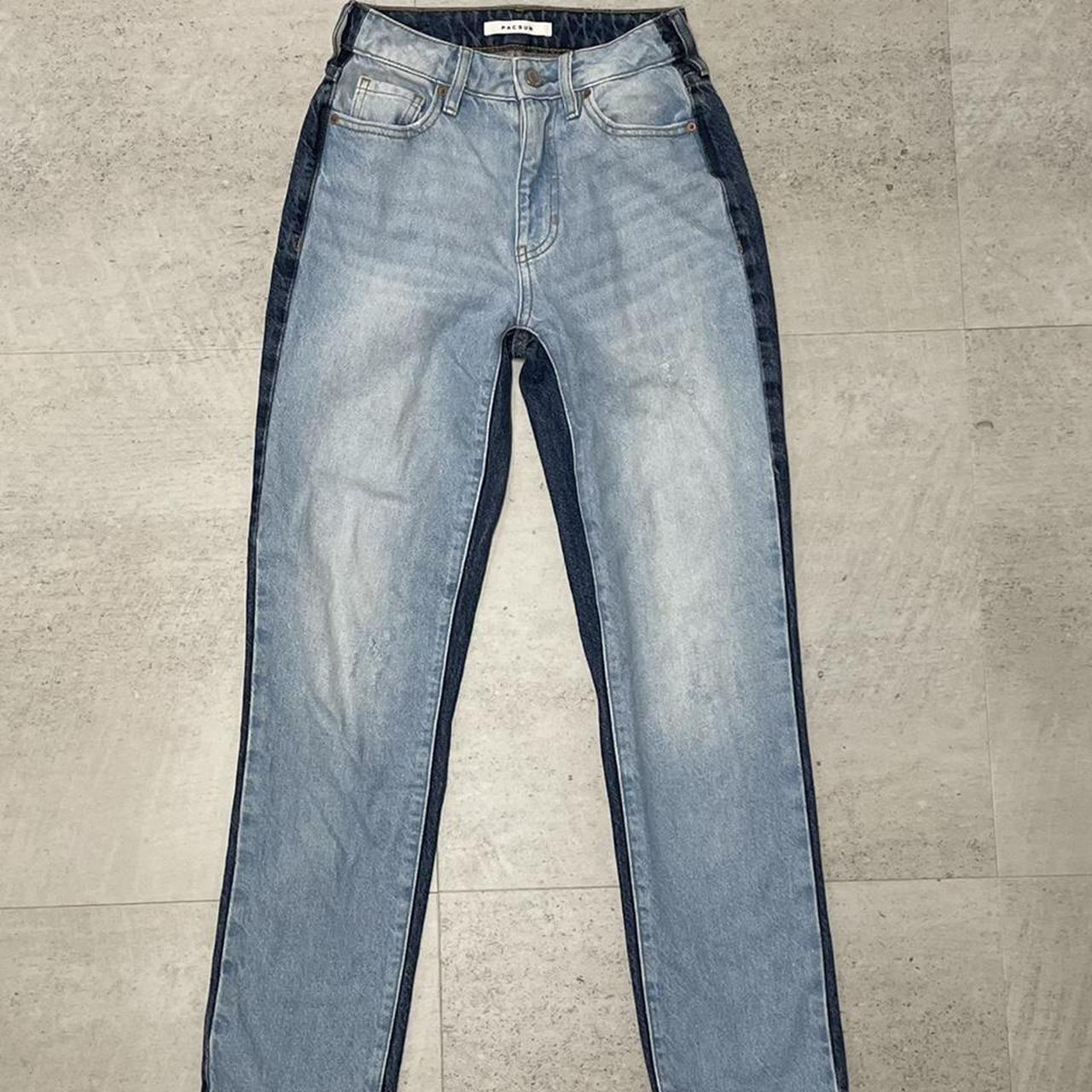 PACSUN HALF AND HALF JEANS Size 22 Fairly new,... Depop