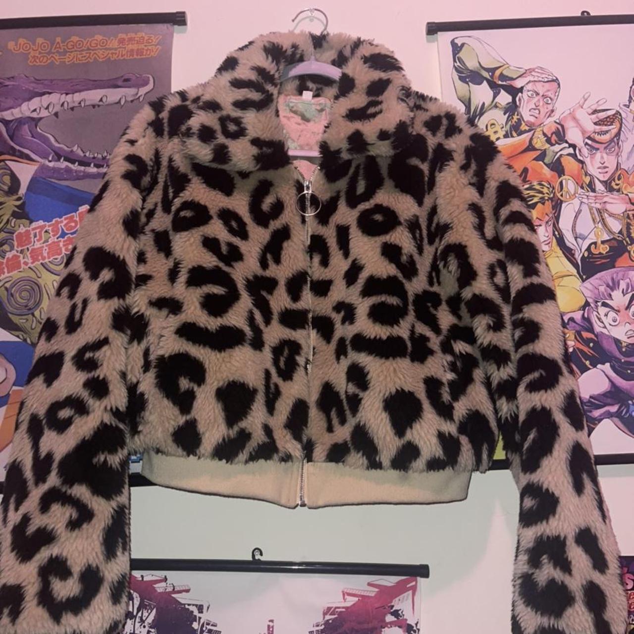 Cheetah print fuzzy jacket best sale