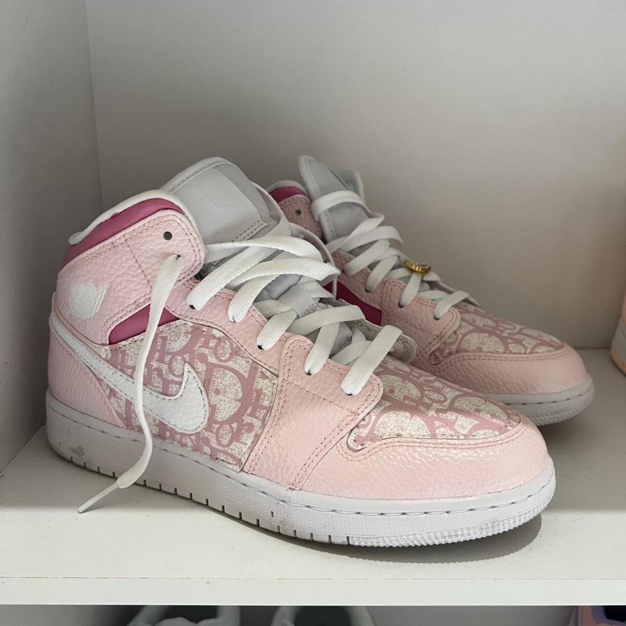 Pink dior jordans Depop