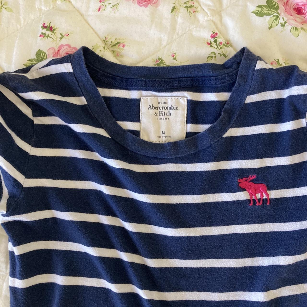 Early 2000s Abercrombie and Fitch Navy Blue and... - Depop