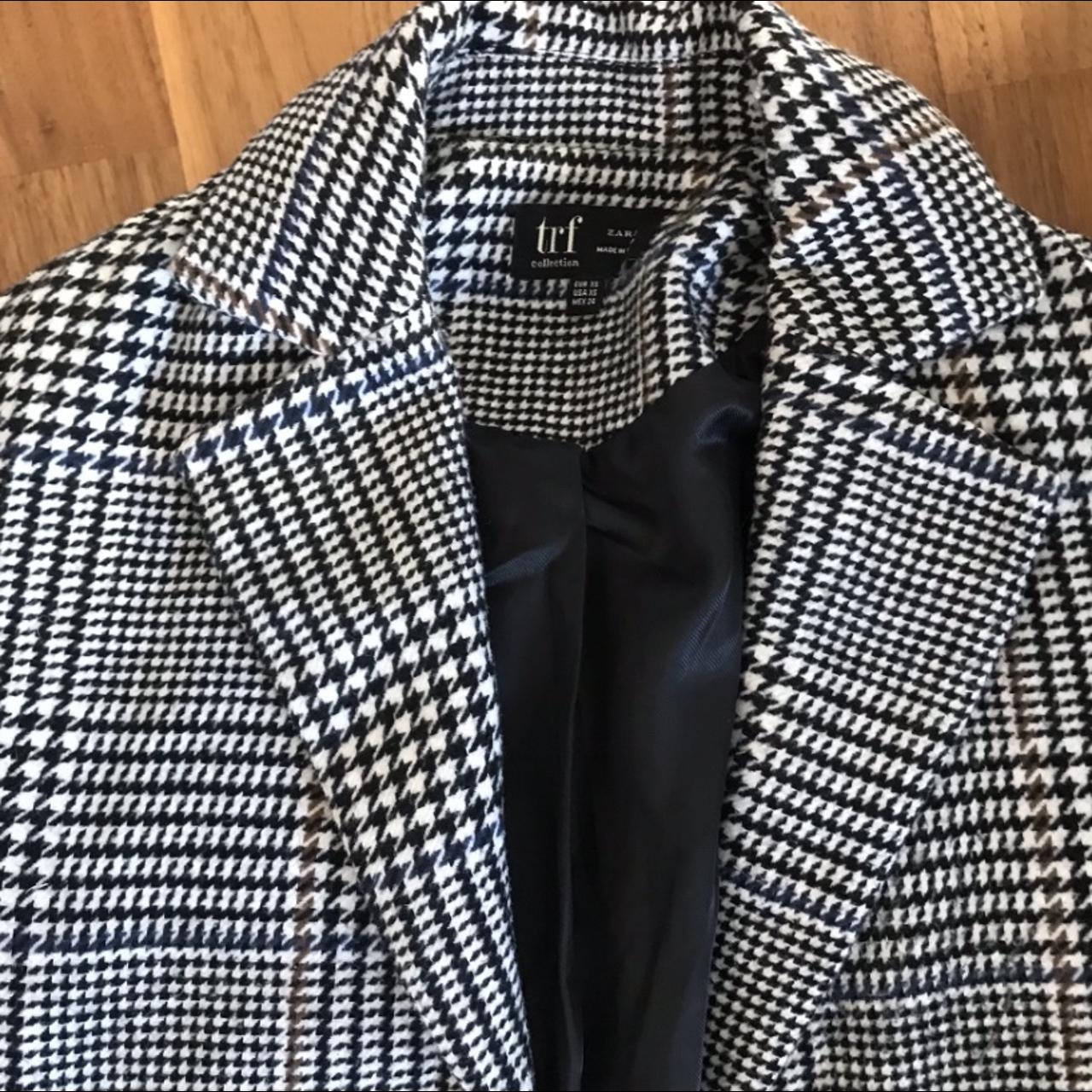 Zara dogtooth coat size Xs fits size 810 worn... Depop