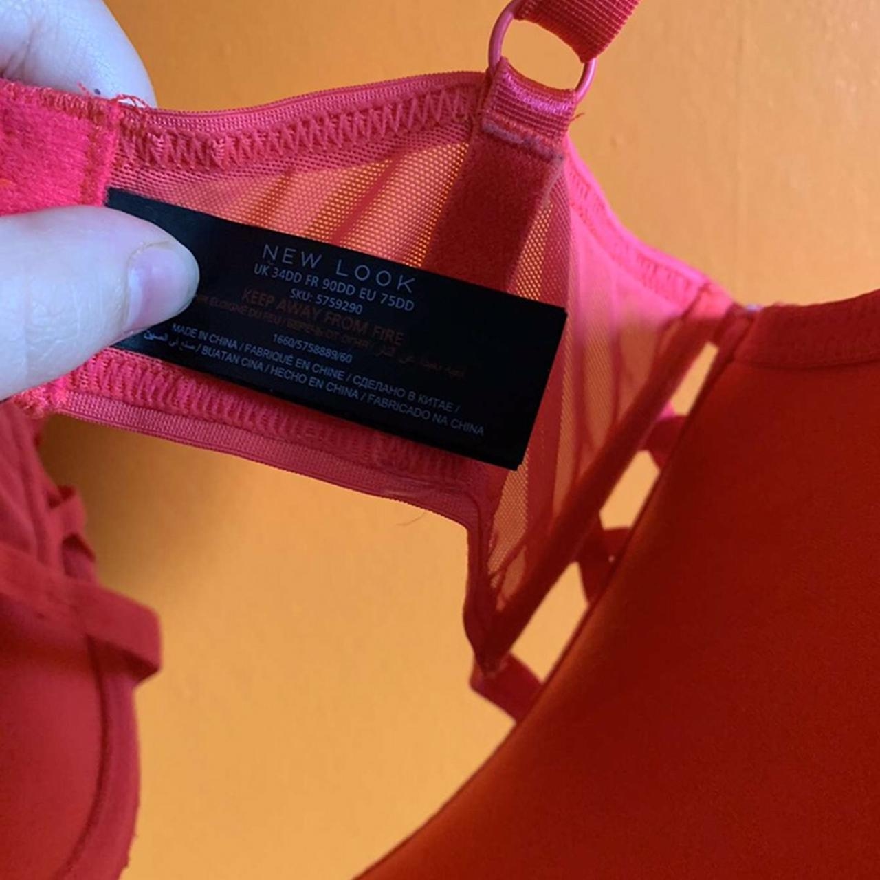 34DD maximiser #pushup #red #lace #strapy #busty  - Depop