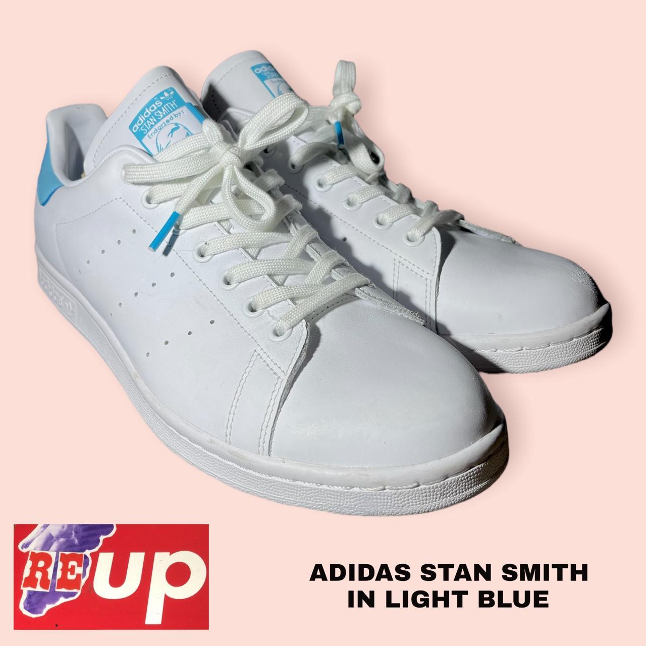 Adidas stan hotsell smith light blue