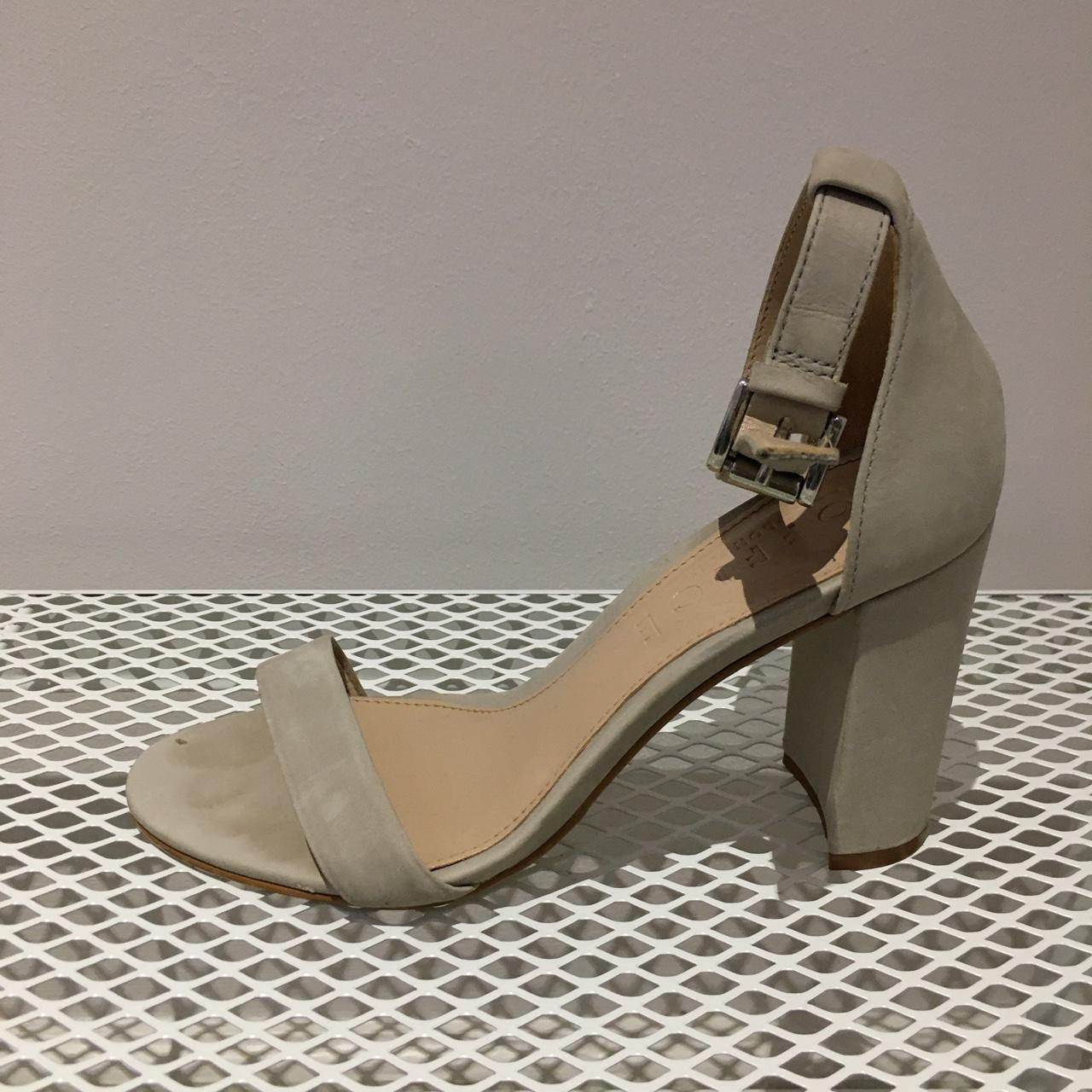 Light grey cheap block heels