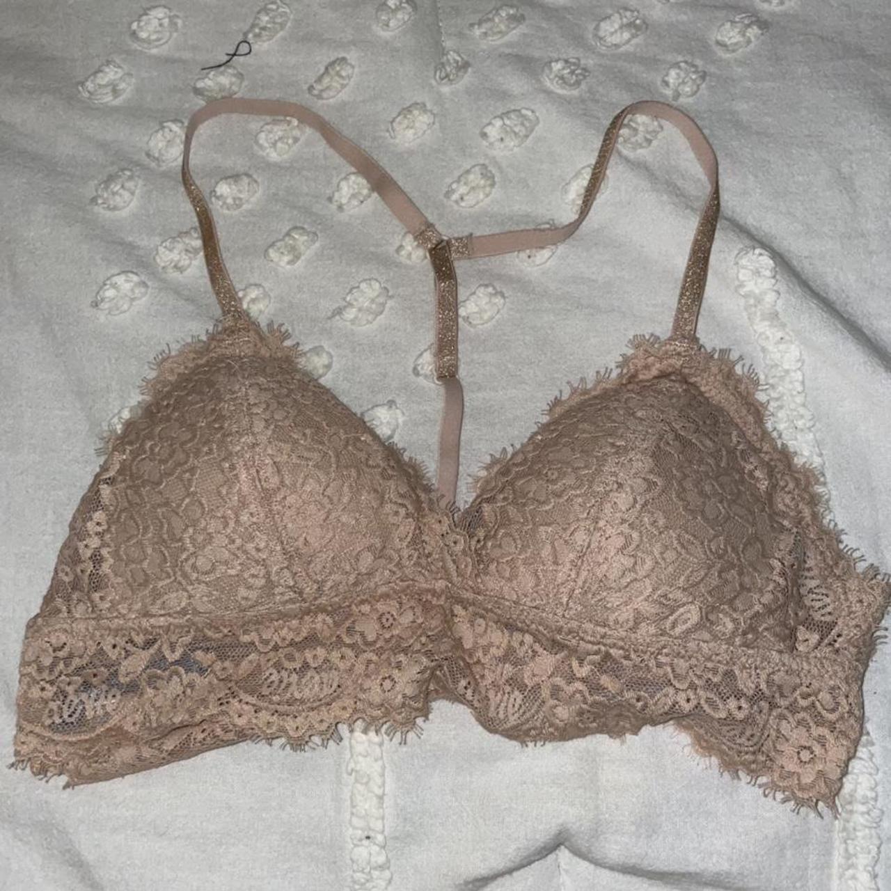 Aerie lace bralette in a beautiful champagne color... - Depop