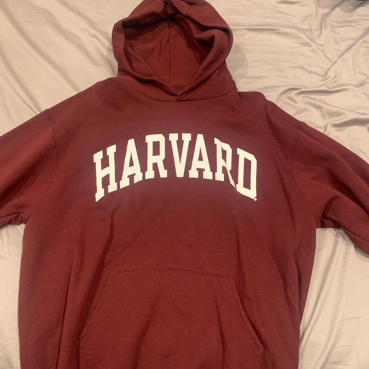 Harvard University Champion hoodie.Size Large only... - Depop