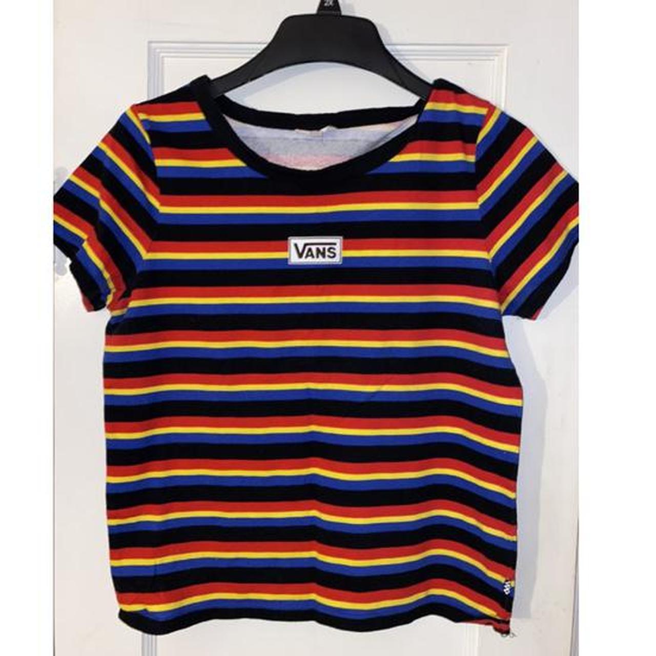 Multi colored vans store shirt