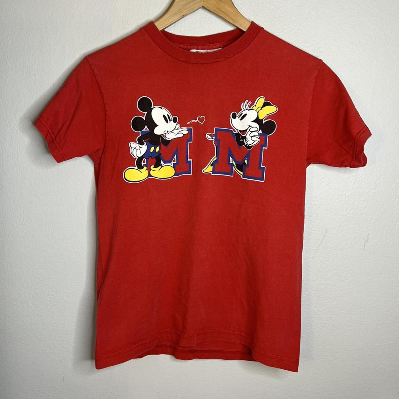 vintage kids mickey mouse minnie mouse tshirt size... - Depop