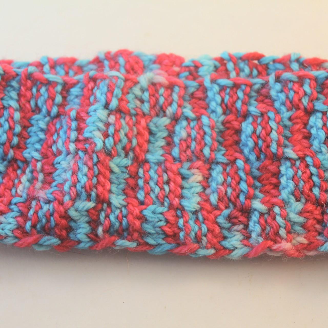 Women's Blue and Pink Hat Depop