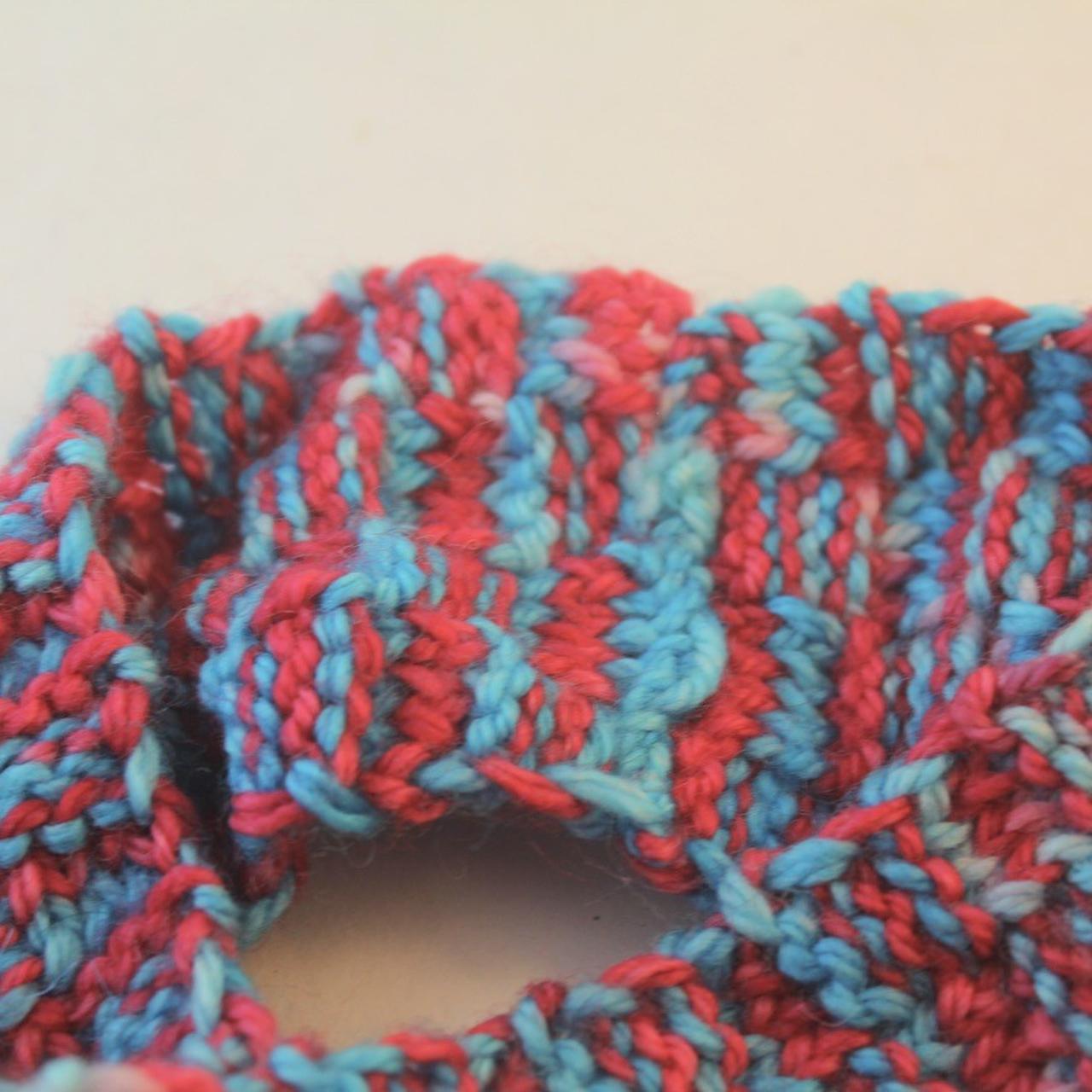 Women's Blue and Pink Hat Depop