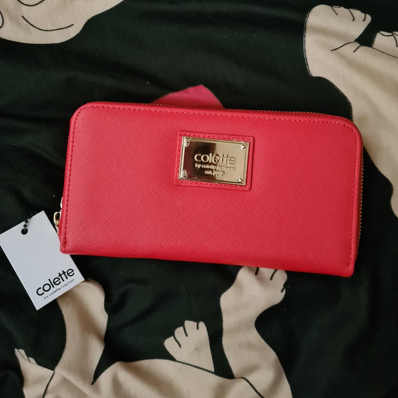 NWT Colette Red PU Double Zip Wallet Awesome staple Depop