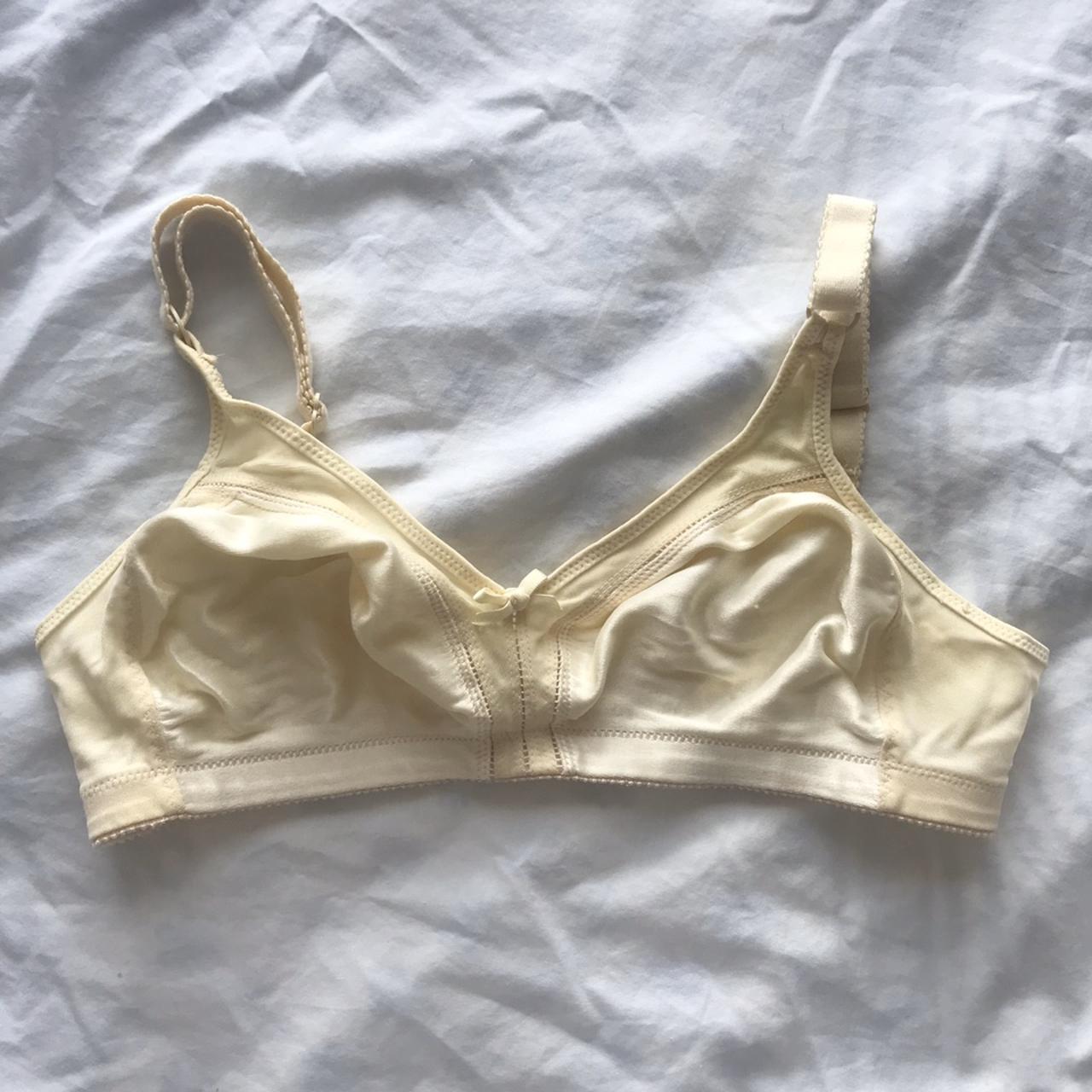 vintage bra - soft/velvet feel 34B, adjustable... - Depop