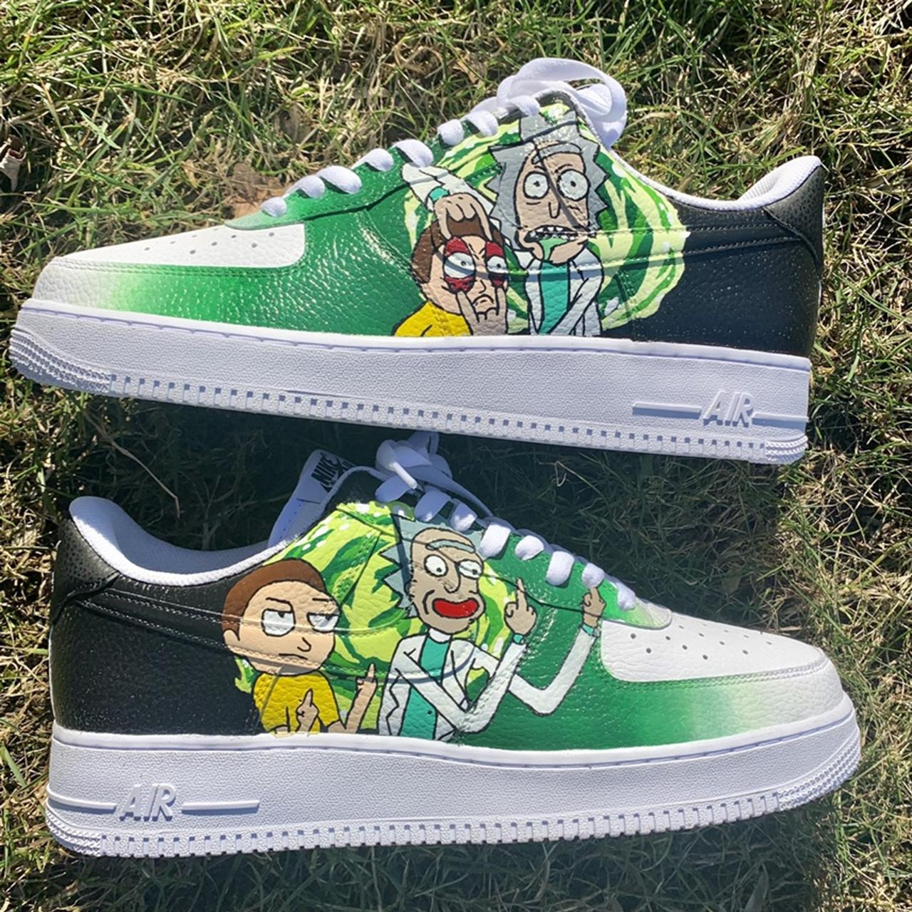 CUSTOM AF1 RICK & MORTY + All shoes are Made To... - Depop