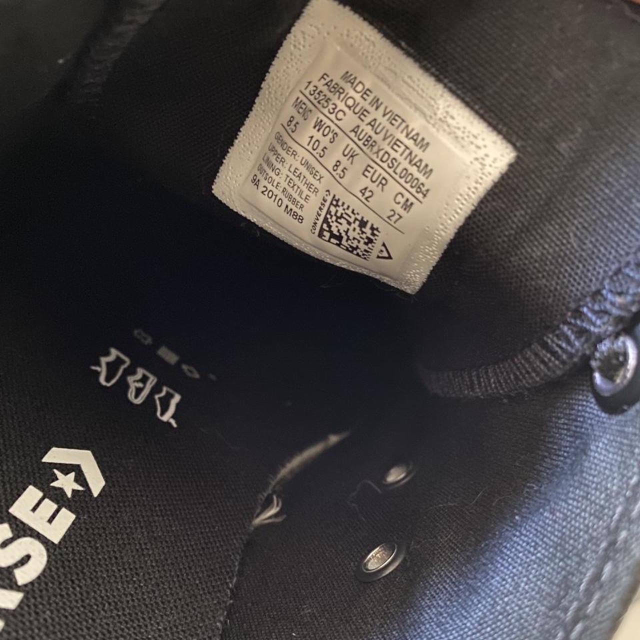 leather black converse size 5