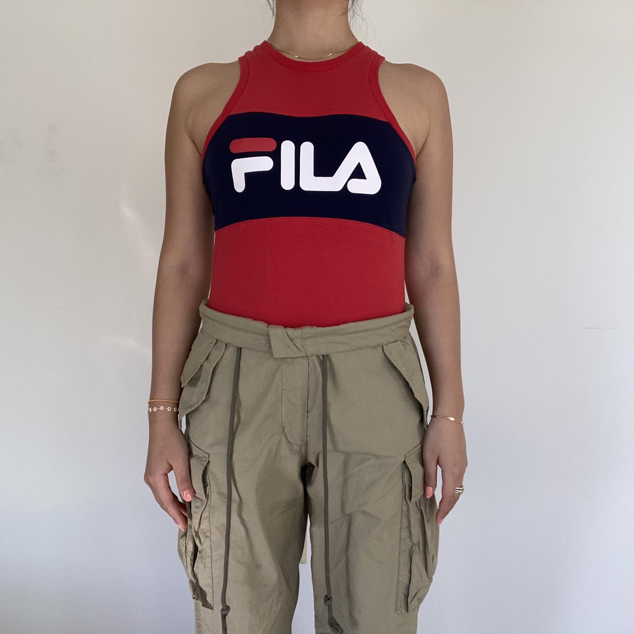 Fila bodysuit store red