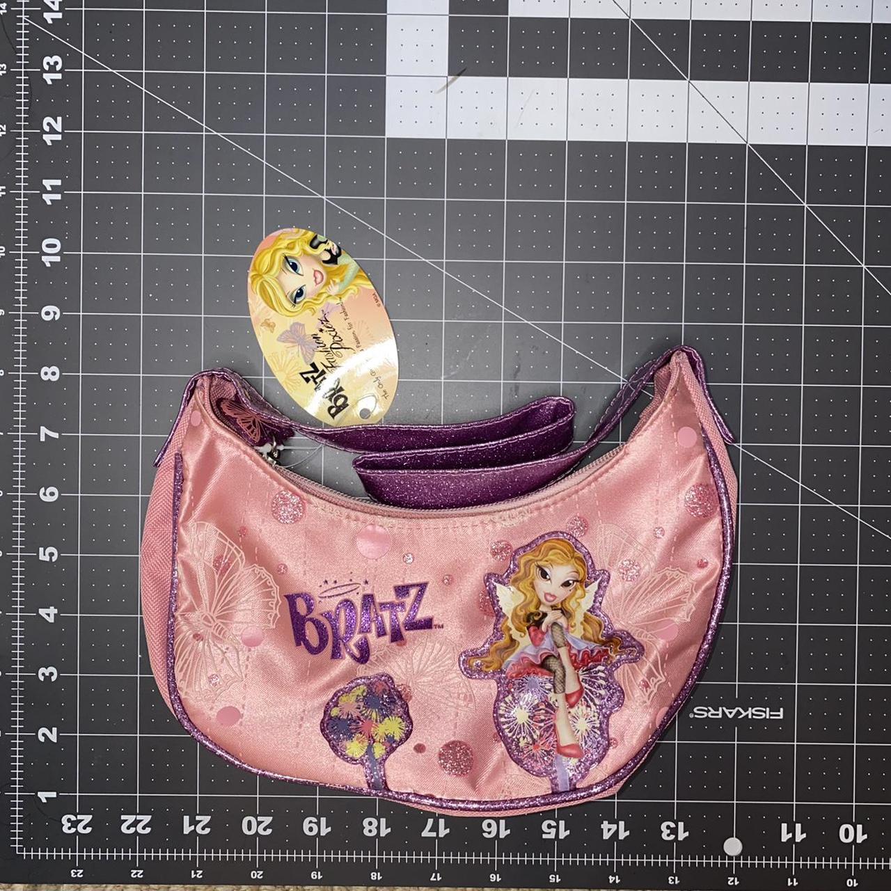 Bratz Fashion Pixiez Glitter Pink & Purple With Pink & Purple Butterfly  Charm Handbag