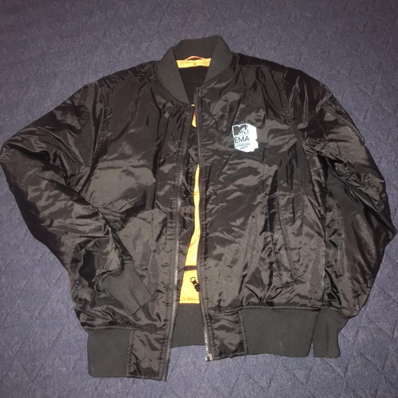 Exclusive EMA bomber jacket from the MTV EMAs in... - Depop