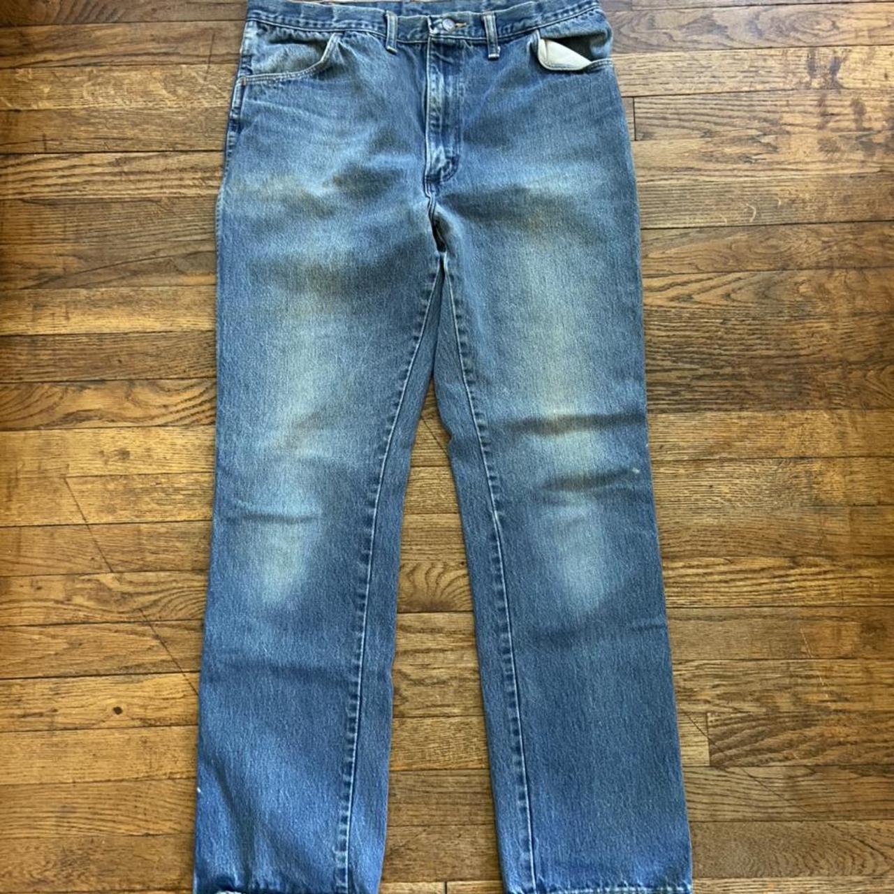 35x32 Vintage Rustler denim faded jeans. Gorgeous... - Depop
