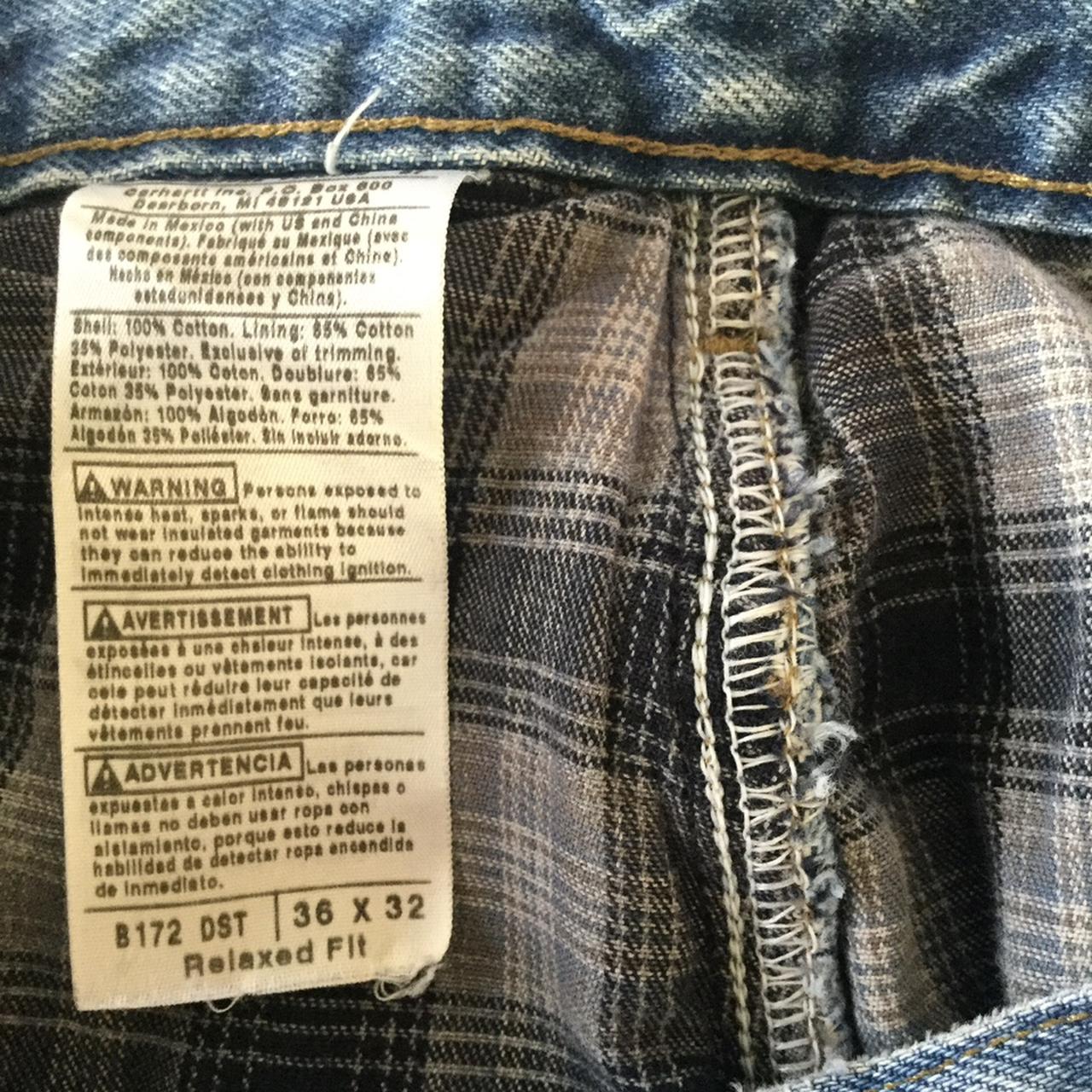 Carhartt flannel 36x31 denim jeans.... - Depop
