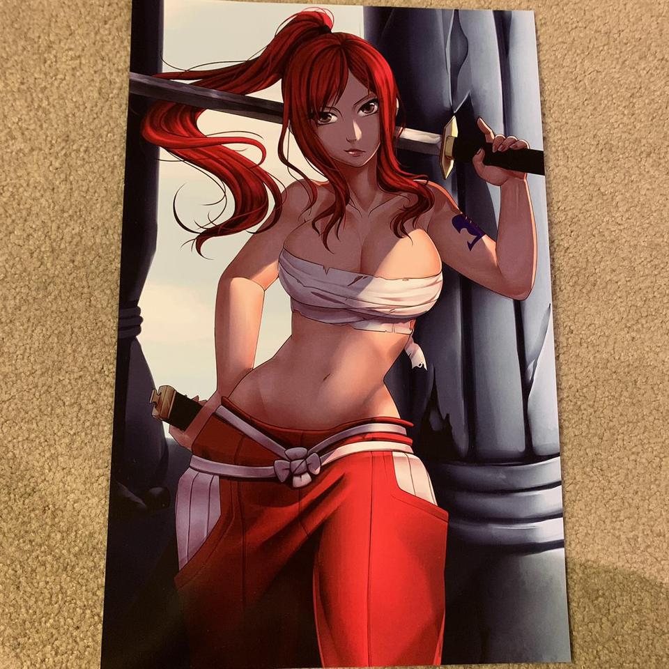 Erza Scarlet Fairy Tail sexy anime manga cosplay art...