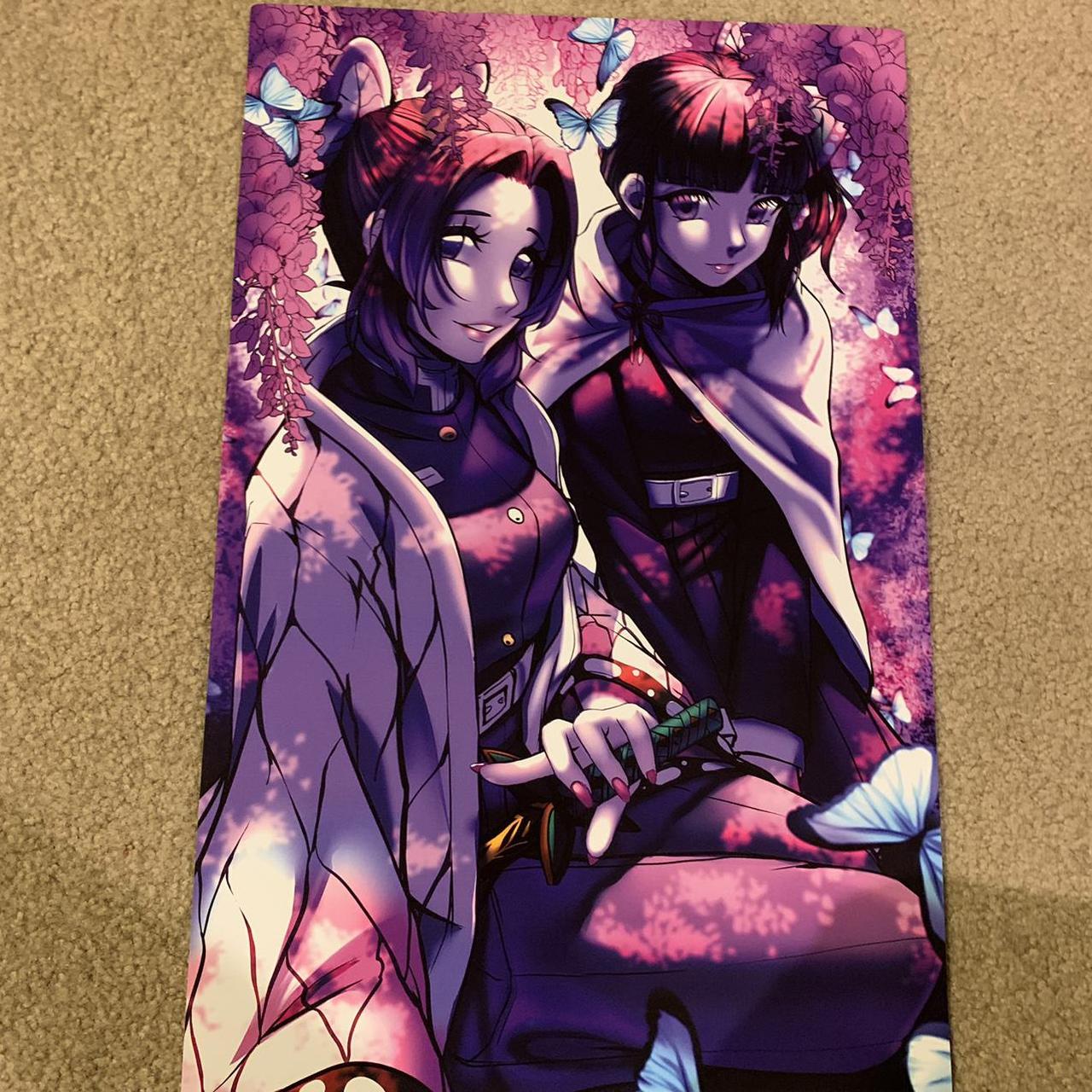 Shinobu and Kanao Demon Slayer art print anime manga... - Depop