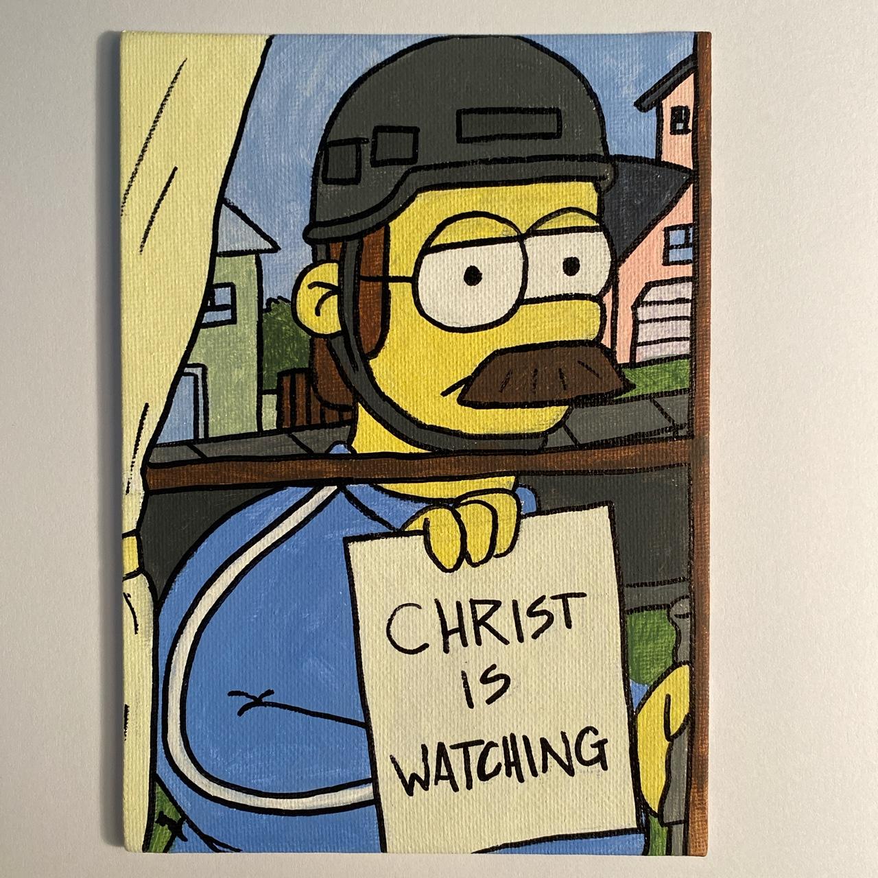 Sad spongebob 5x7 acrylic painting - Depop