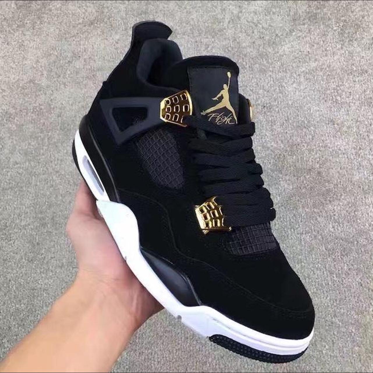 Jordan 4 royalty black and outlet gold