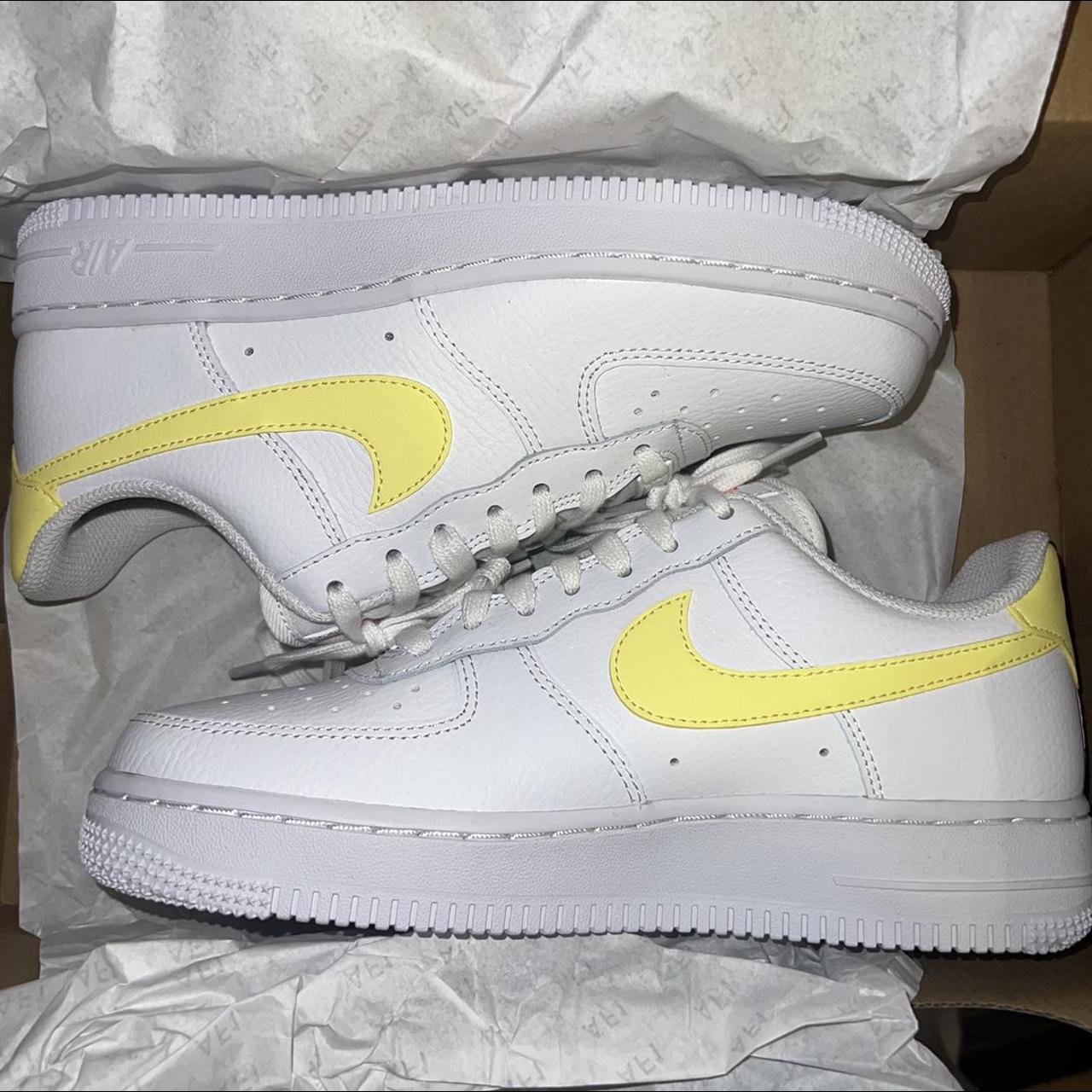 NIKE AIR FORCE - YELLOW CHECK💛 Never worn and Brand... - Depop