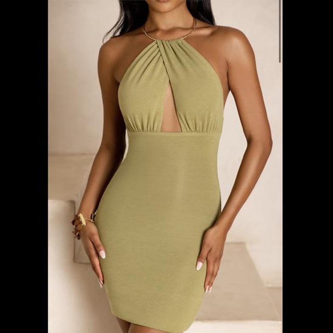 keyhole halter dress